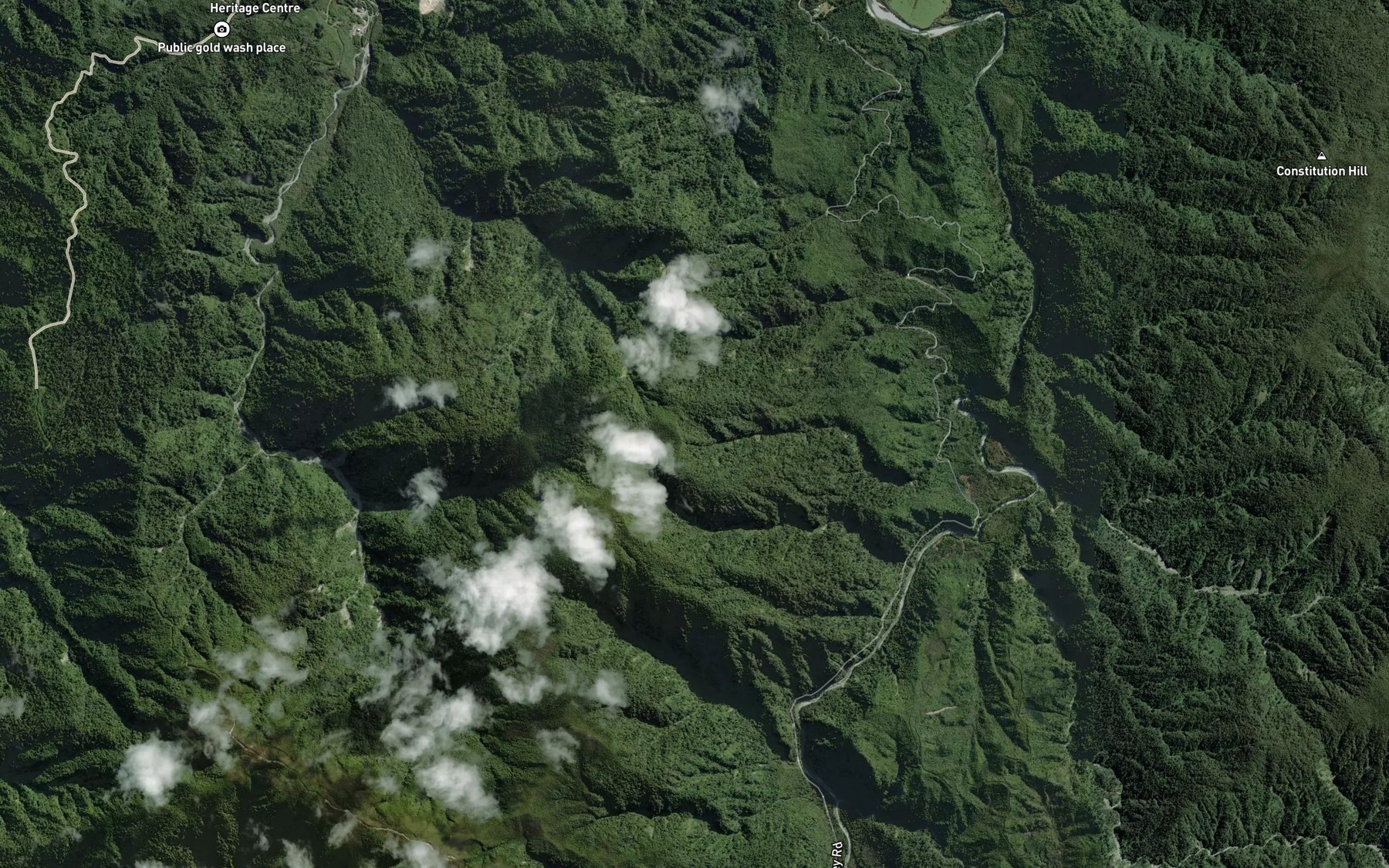 Satellite map of the Calder Creek