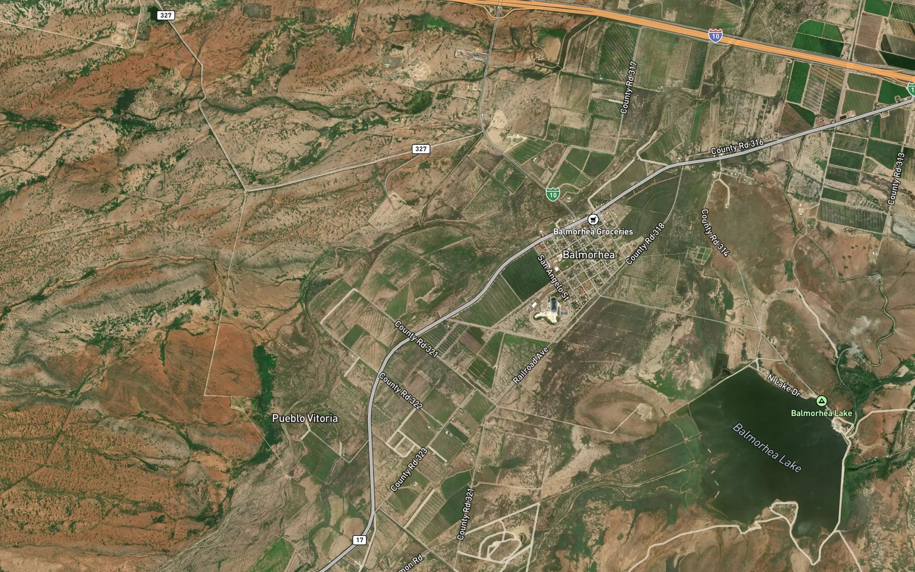 Satellite map of the Saragosa Spring