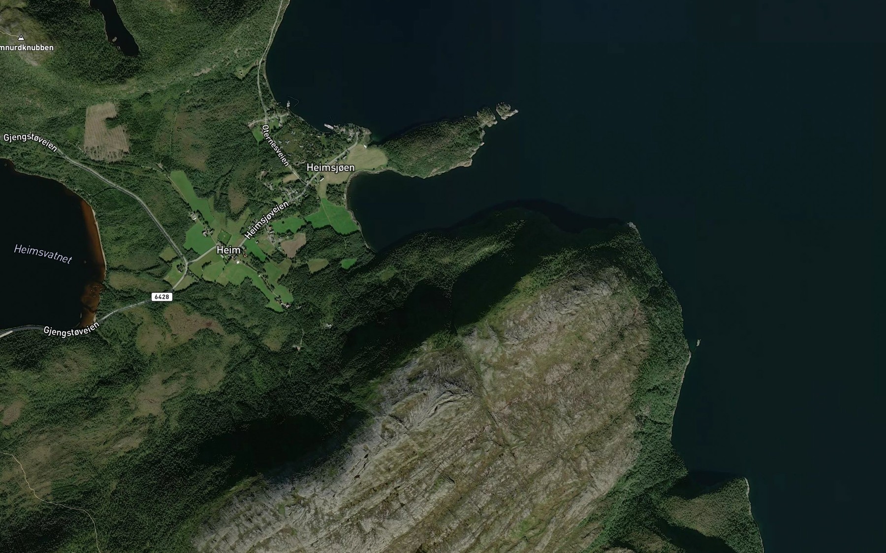 Satellite map of the Kvernbekken