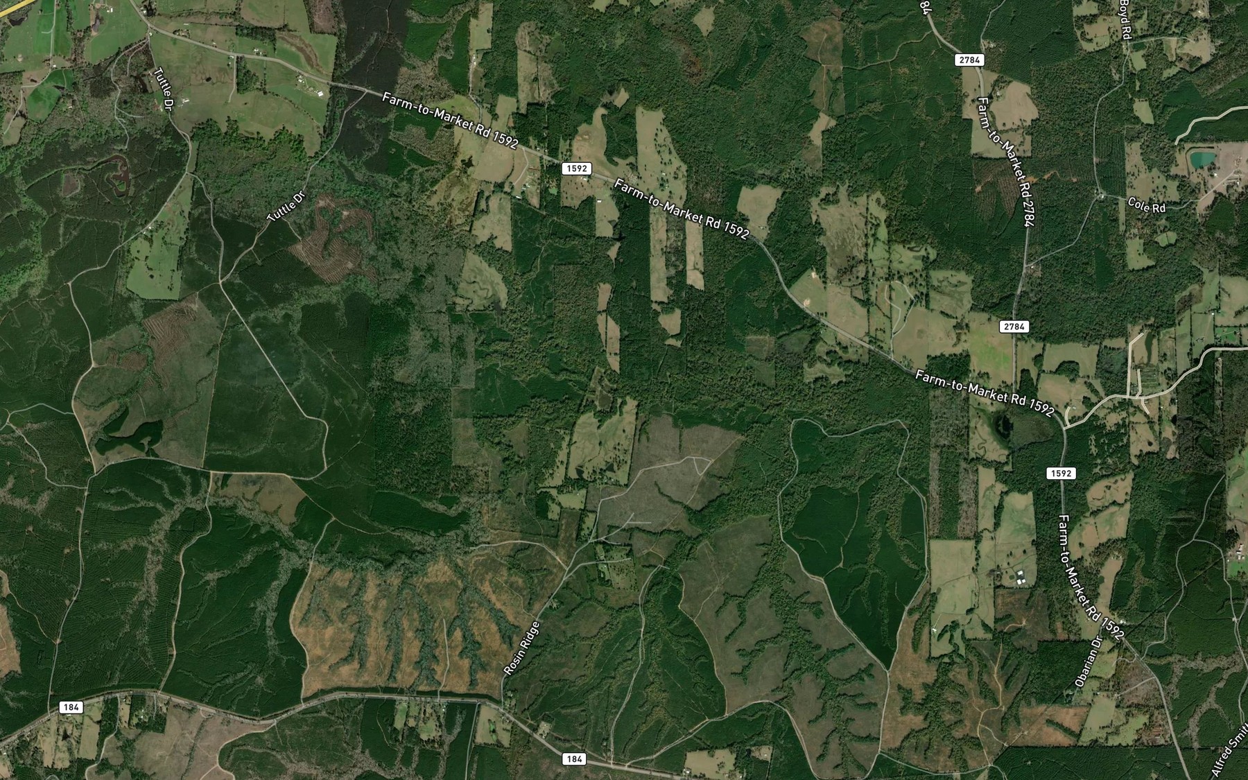 Satellite map of the Smith Creek