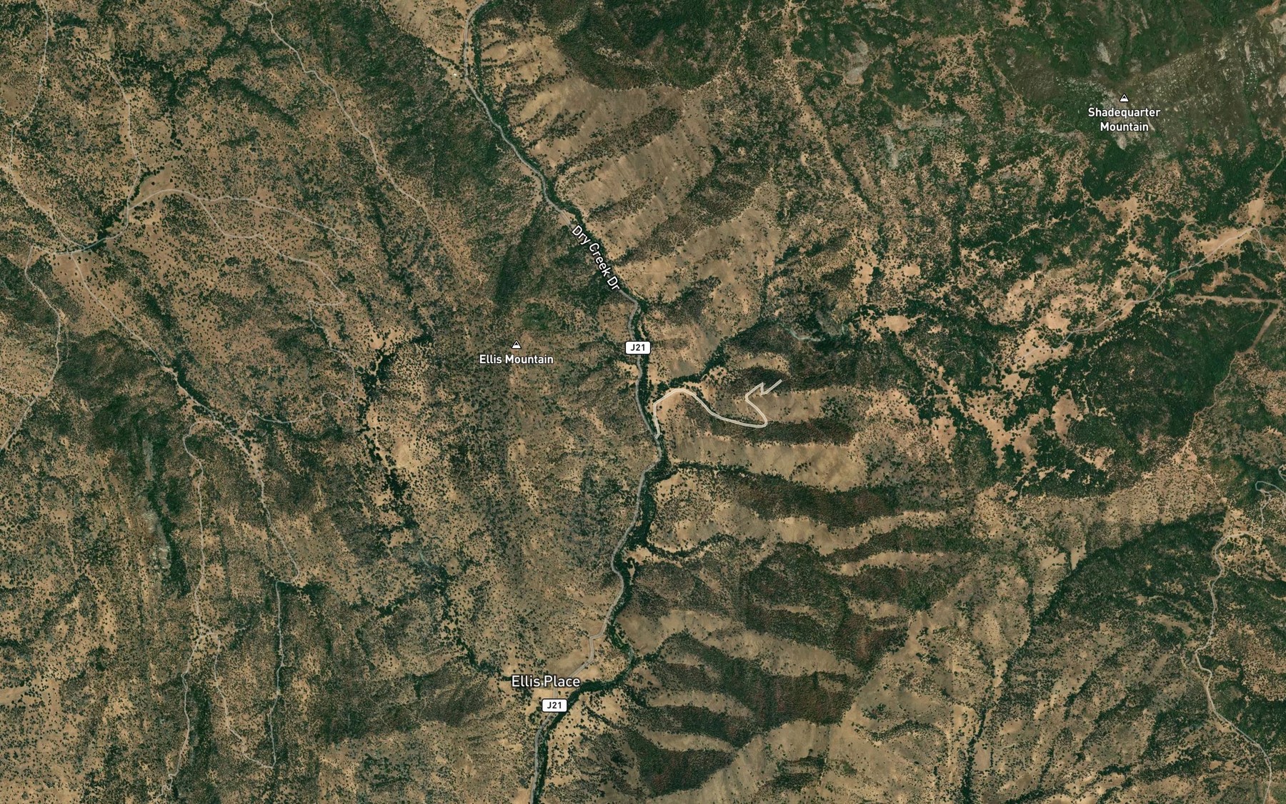 Satellite map of the Cedar Creek