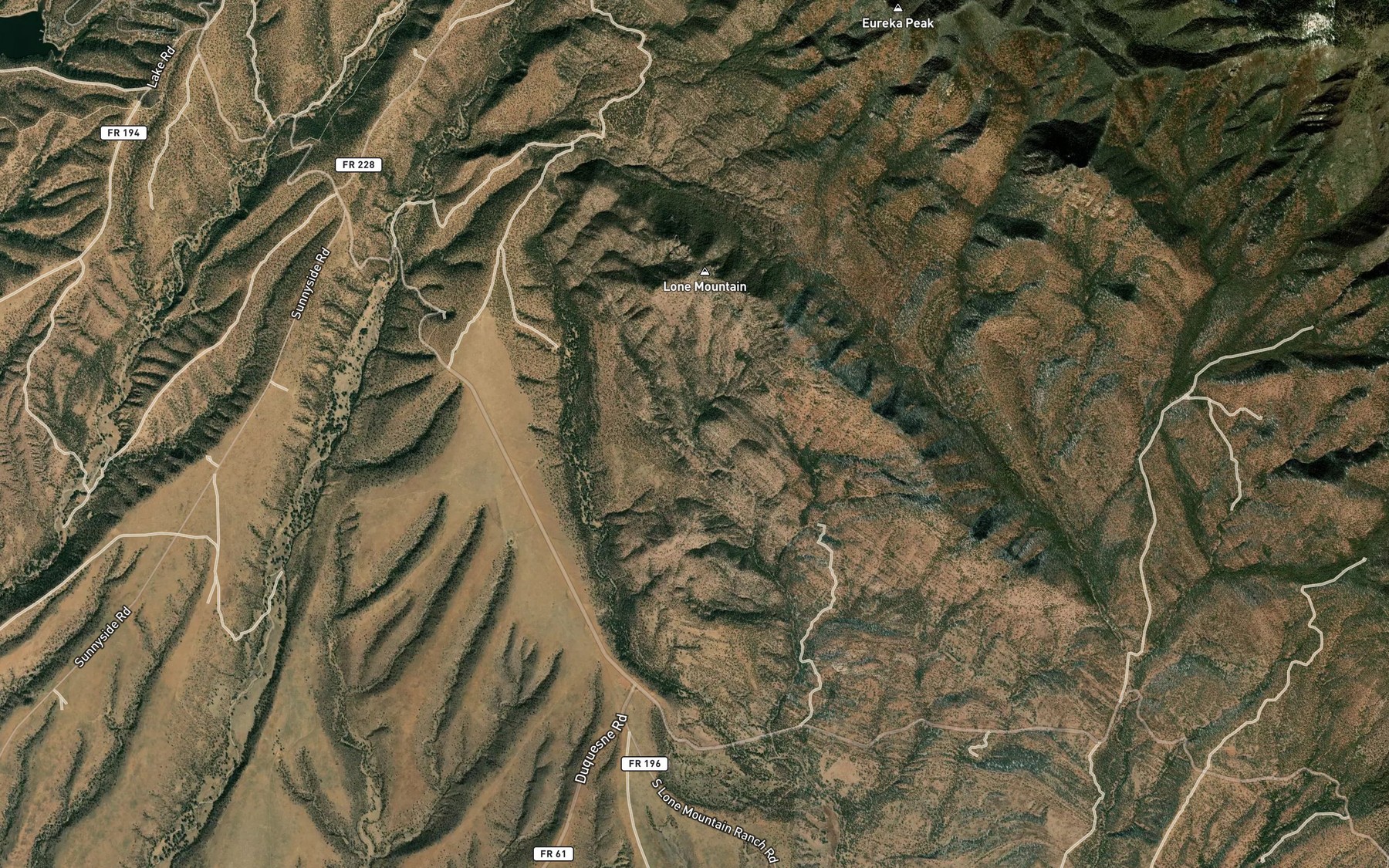 Satellite map of the Sycamore Spring