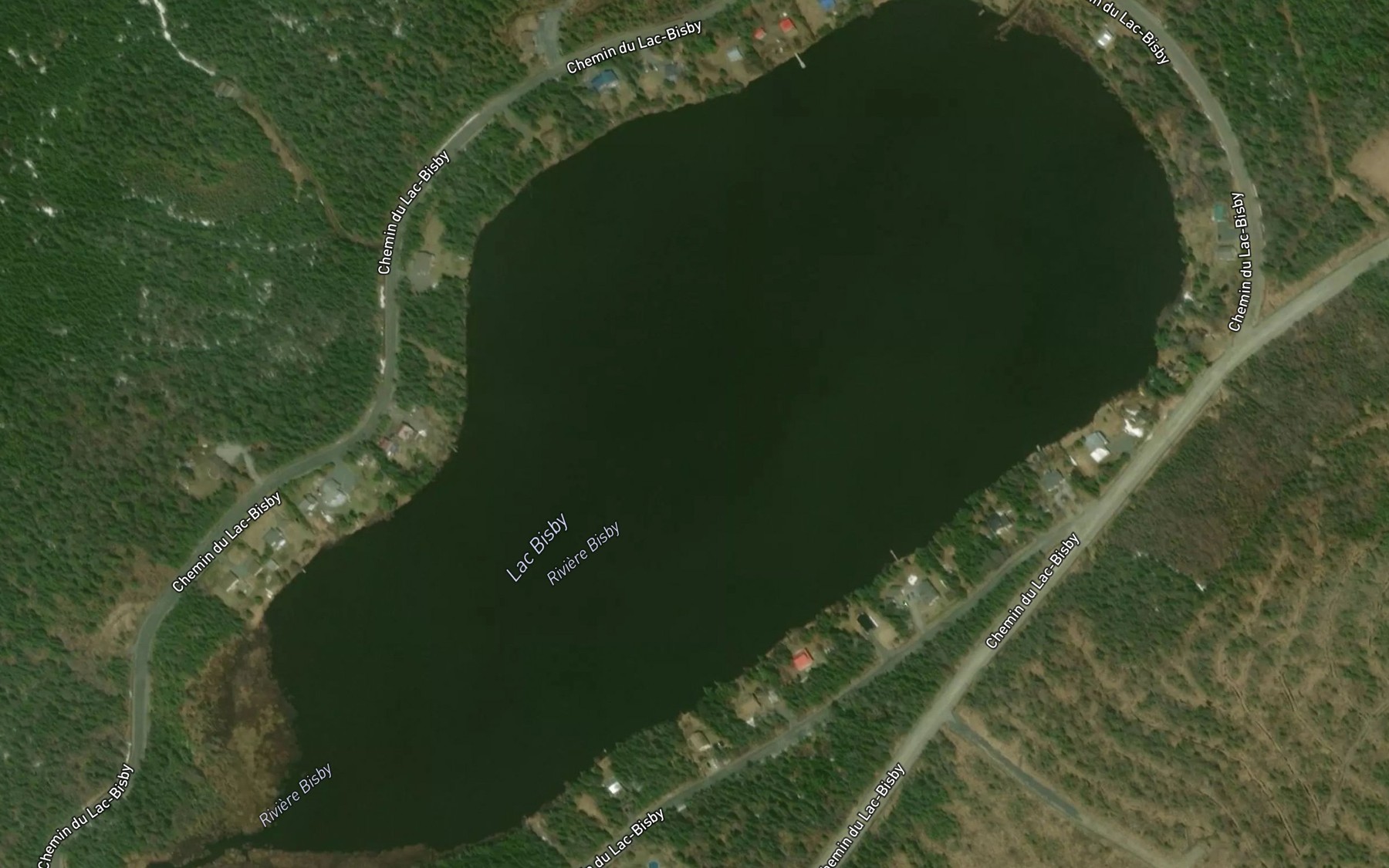 Satellite map of the Lac Bisby