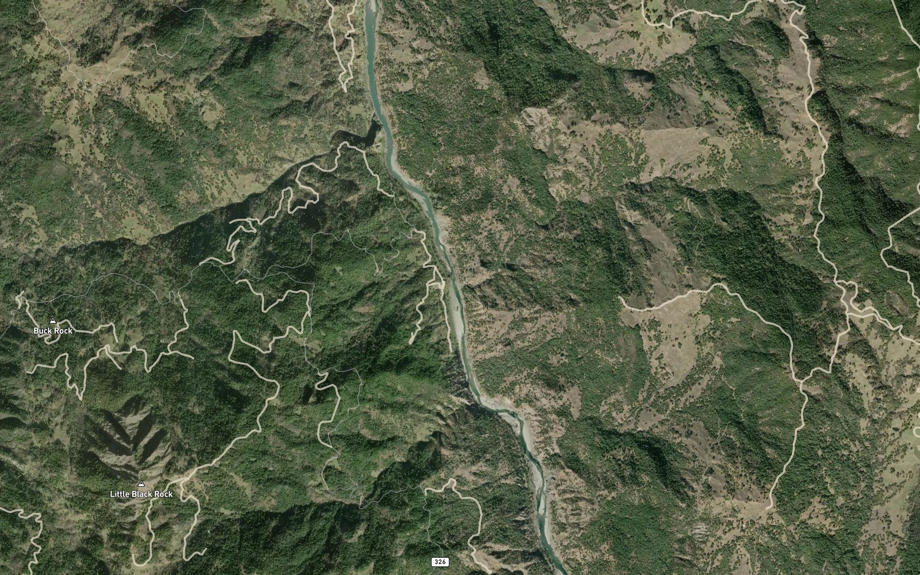 Satellite map of the Stoner Creek