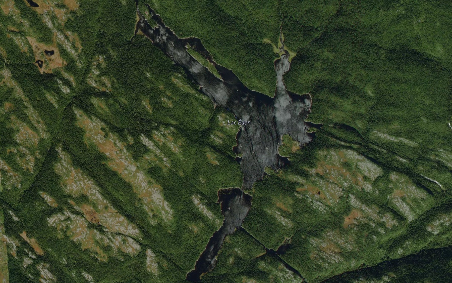 Satellite map of the Lac Eden
