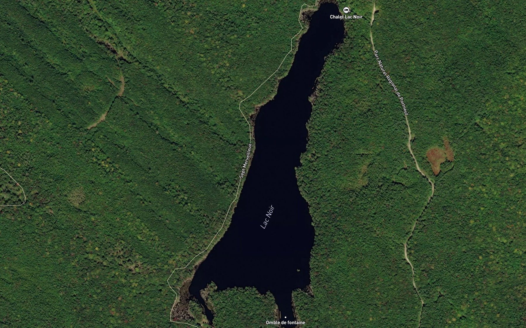 Satellite map of the Lac Noir