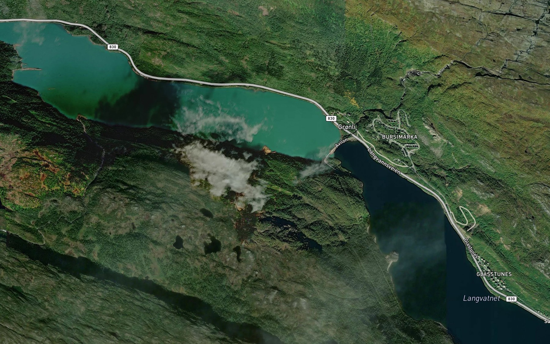 Satellite map of the Skjaerbekken