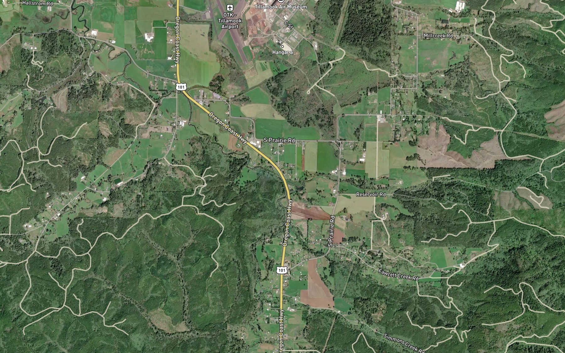 Satellite map of the Killam Creek
