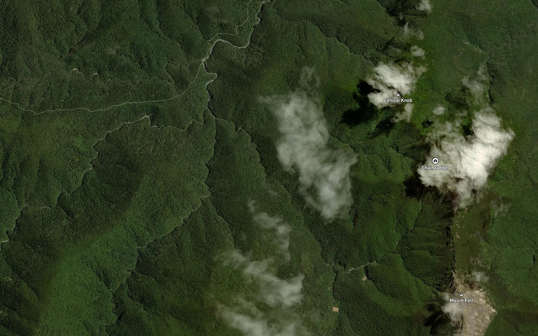 Satellite map of the Richmond Stream