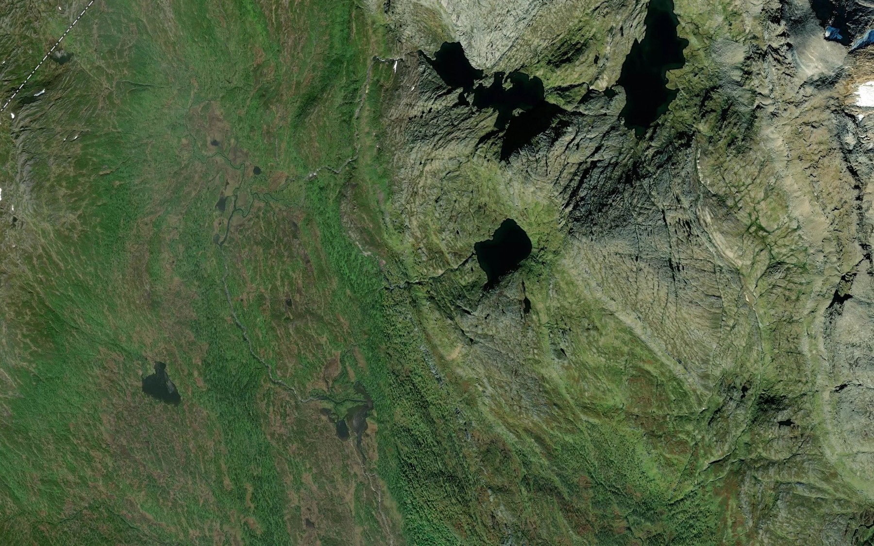 Satellite map of the Kjerkelva