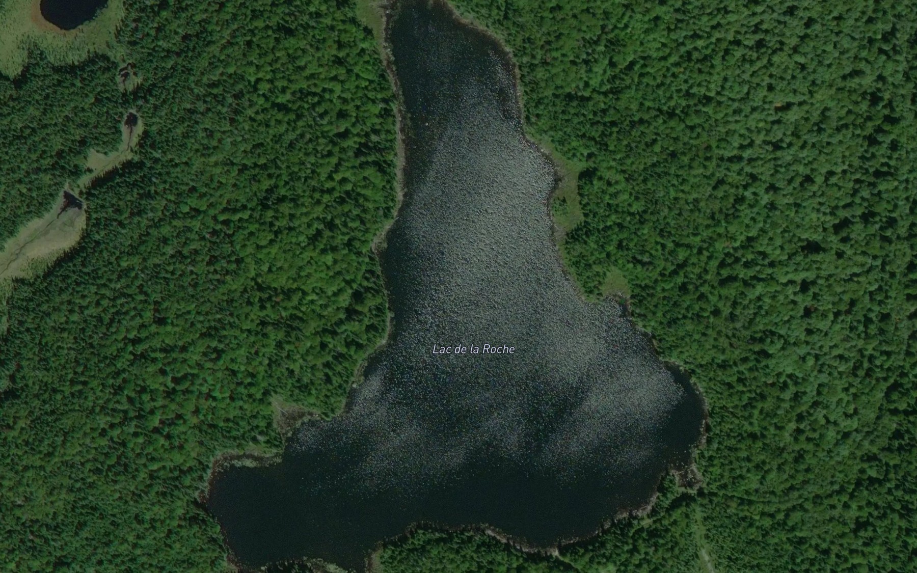 Satellite map of the Lac de la Roche