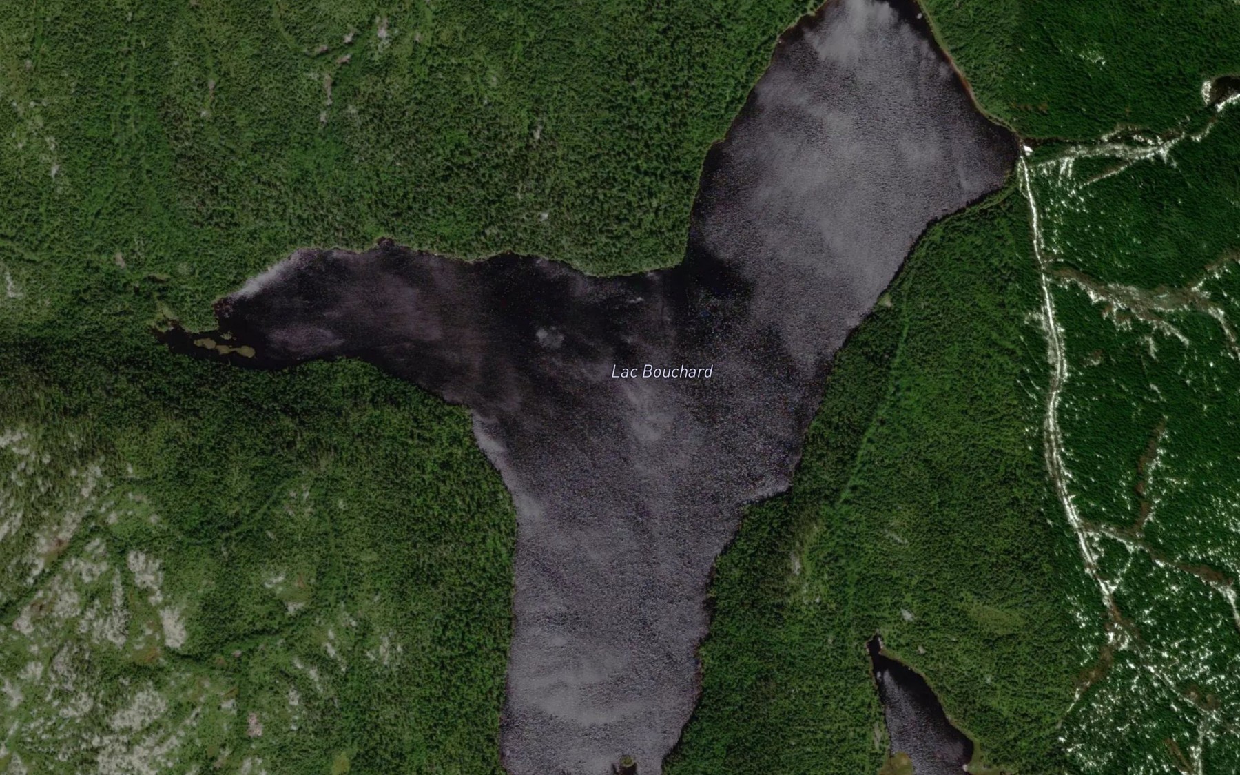 Satellite map of the Lac Bouchard