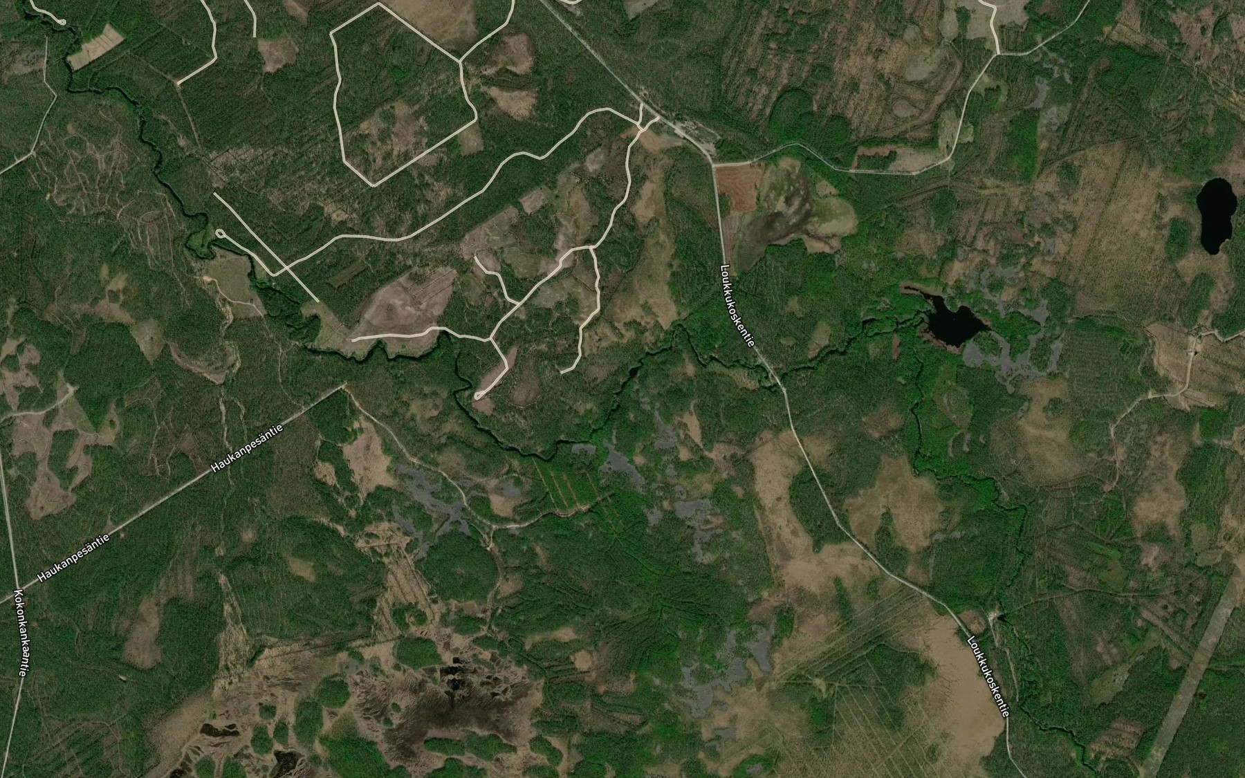 Satellite map of the Siinainkorvenkoski