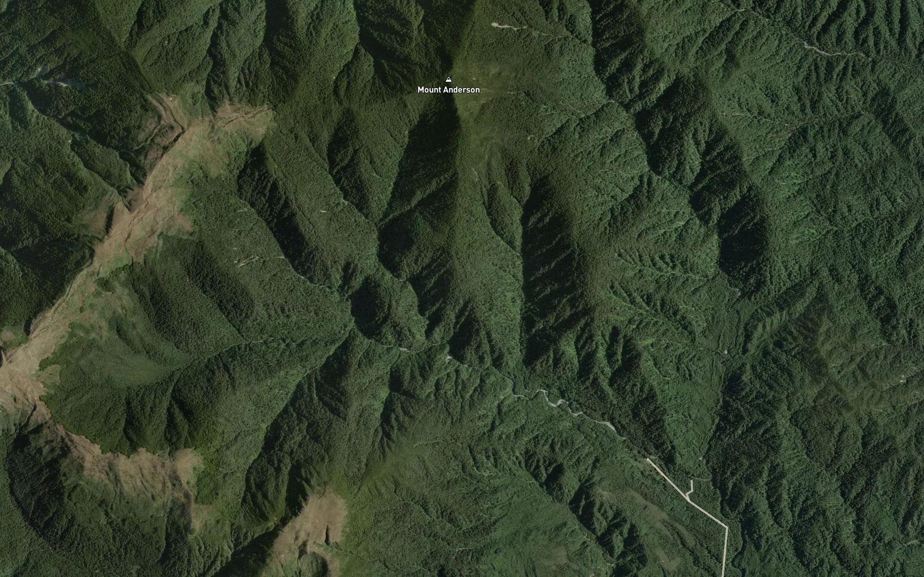 Satellite map of the Nelson Creek