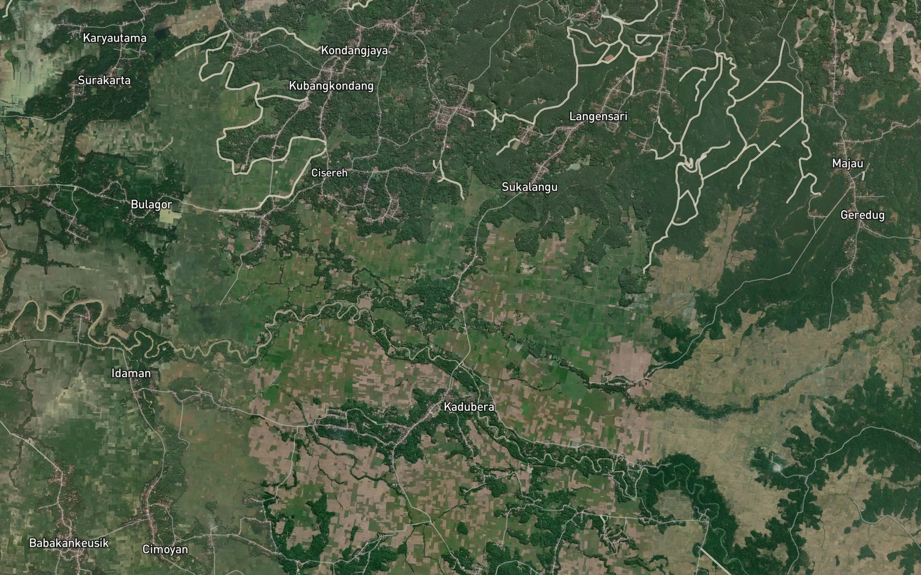 Satellite map of the Ci Majau