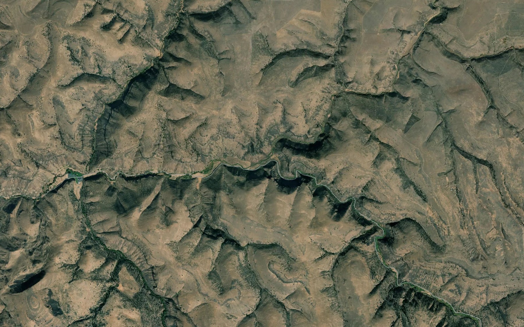 Satellite map of the North Fork Butte Creek