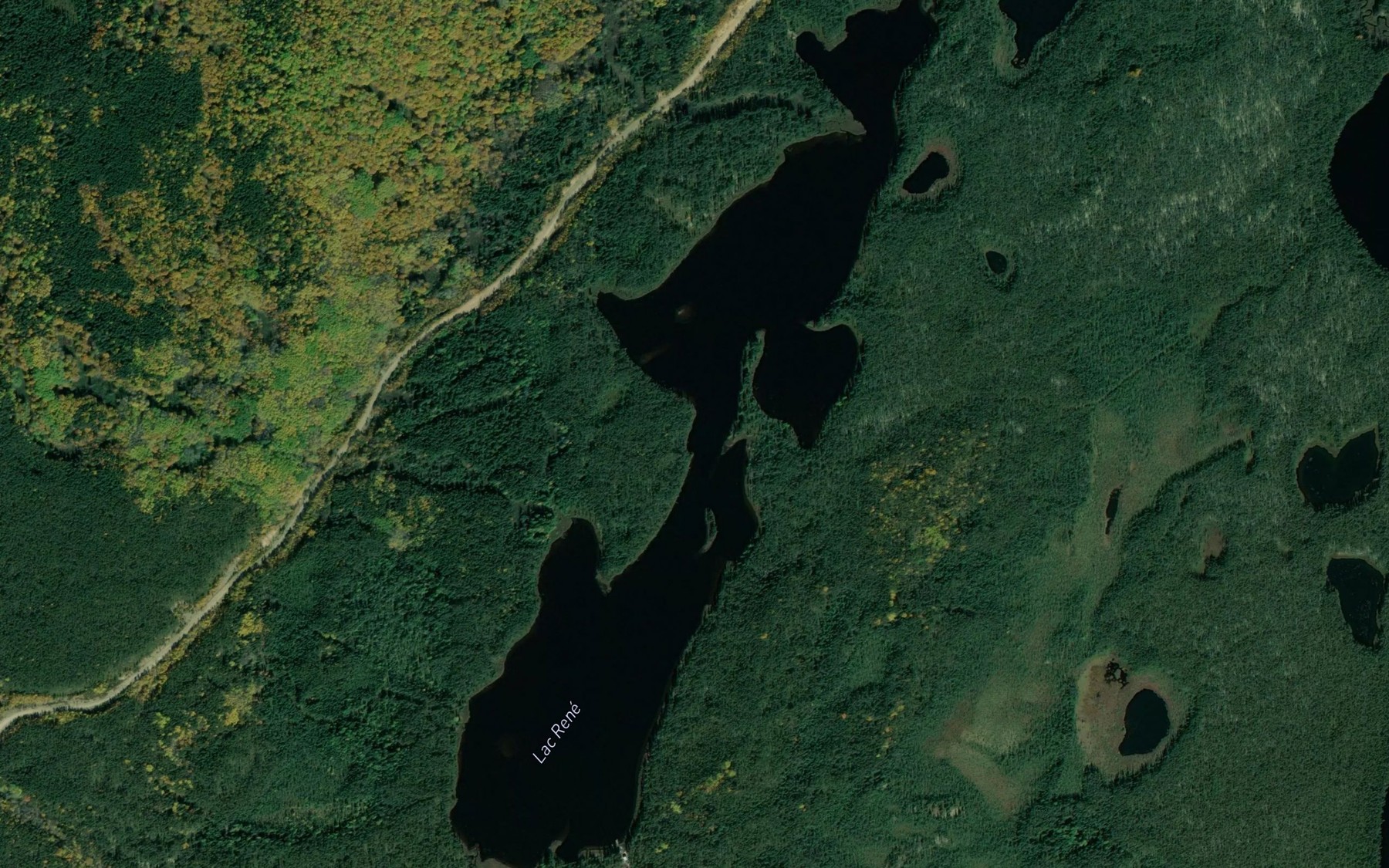 Satellite map of the Lac Rene