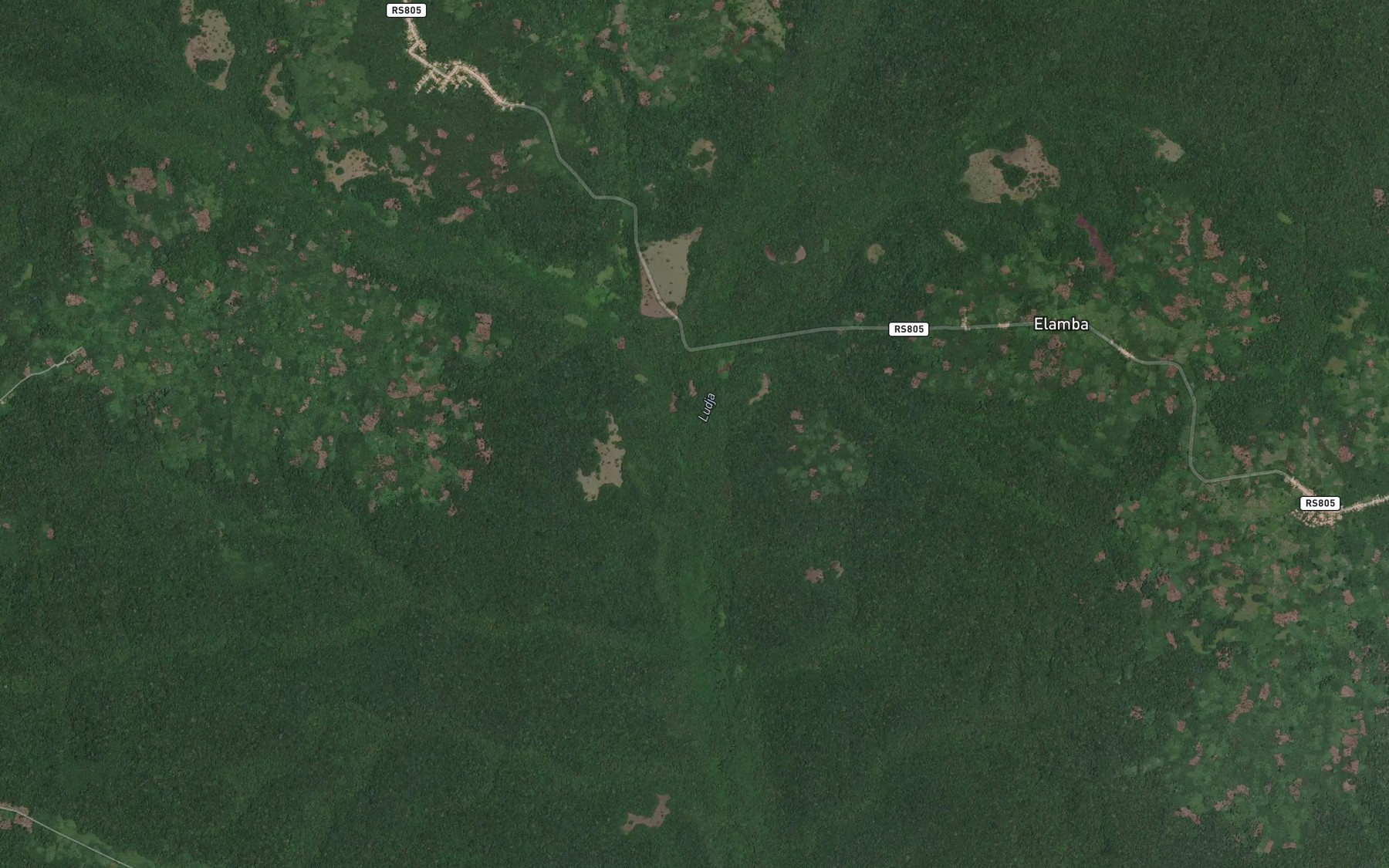 Satellite map of the Ludja-bianche