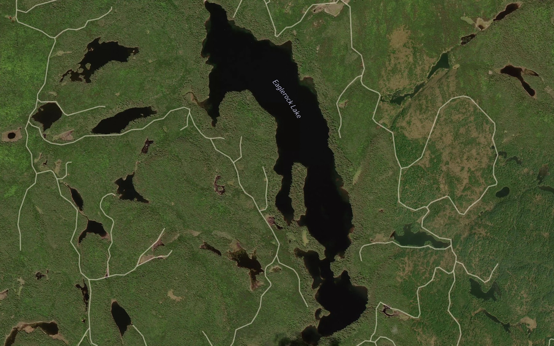 Satellite map of the Eaglerock Lake
