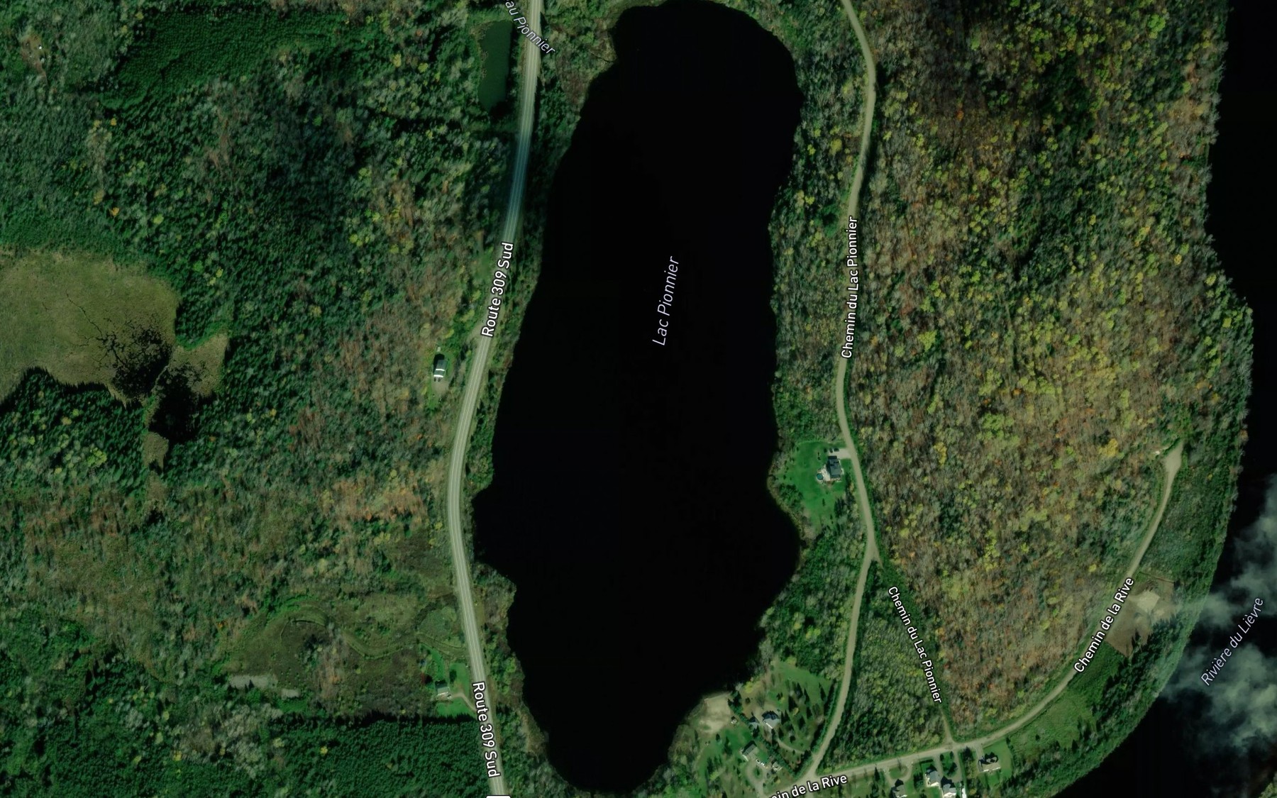 Satellite map of the Lac Pionnier