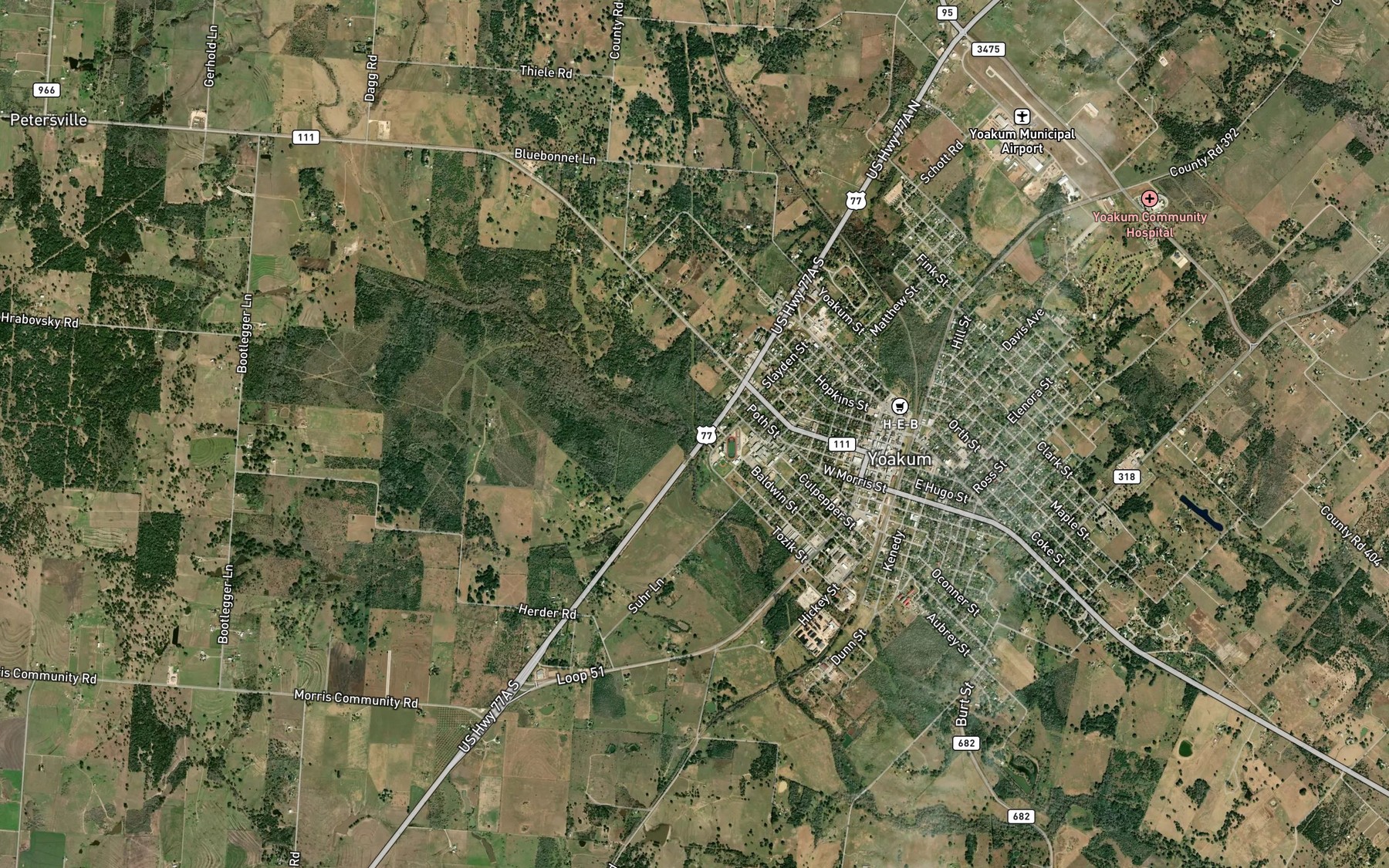 Satellite map of the Roundhouse Creek