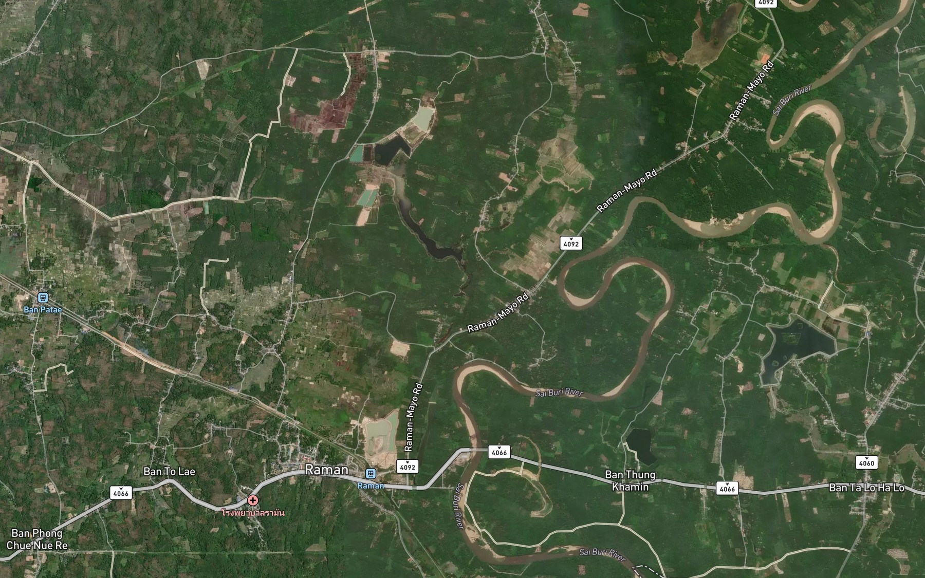 Satellite map of the Bueng Pa Li Mo