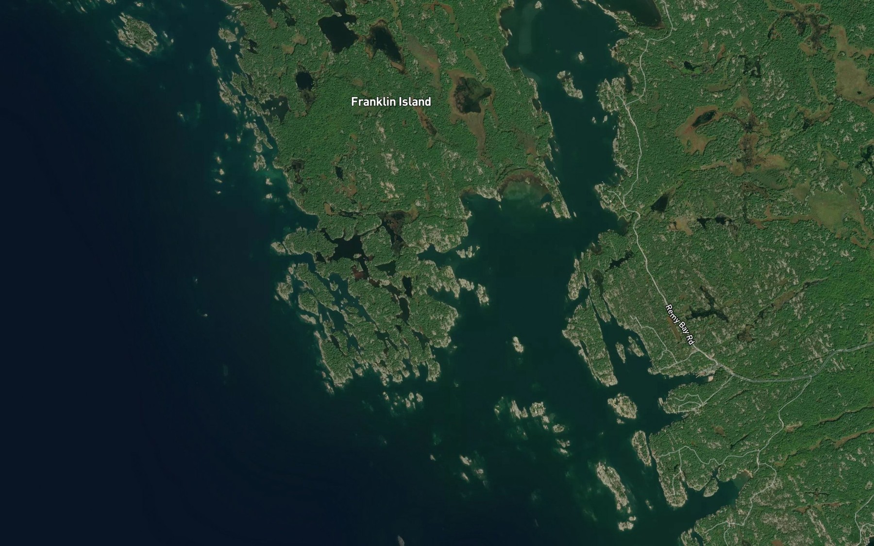 Satellite map of the Little Lakes