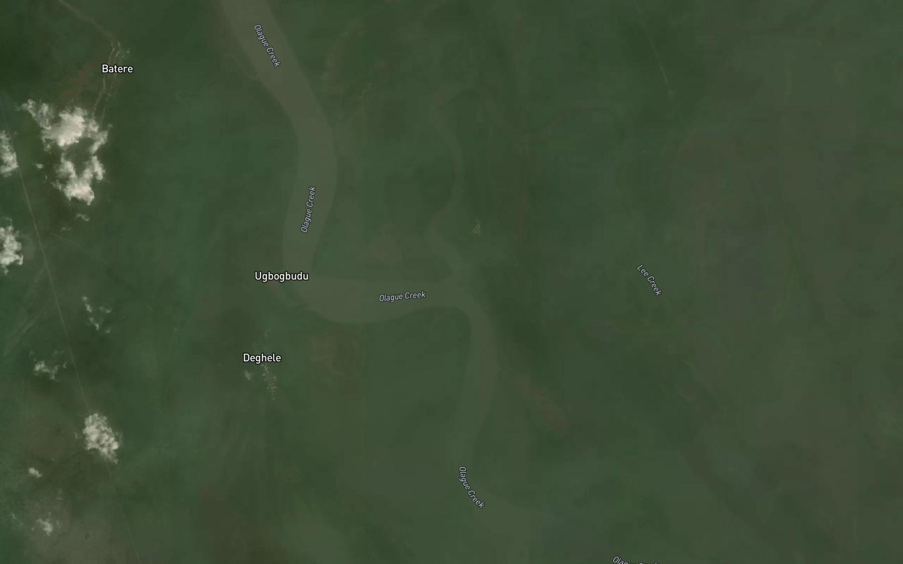 Satellite map of the Lee Creek