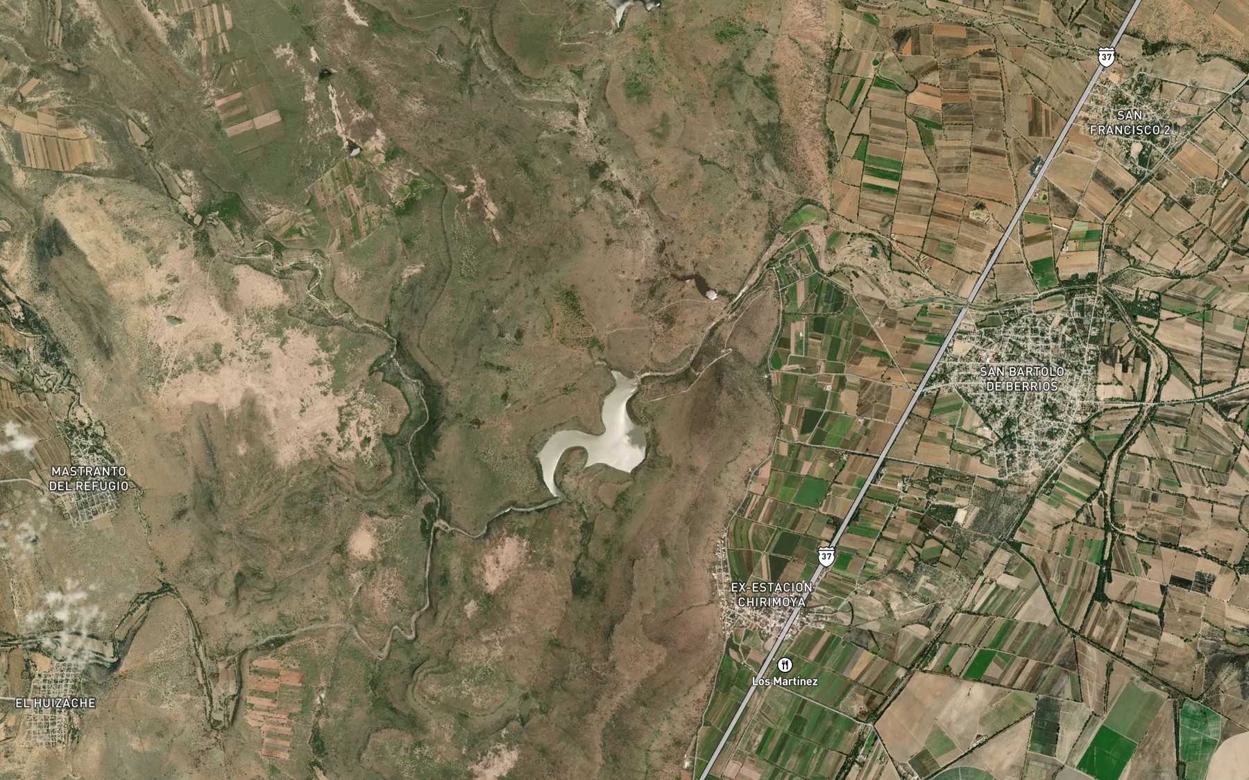 Satellite map of the La Chirimoya