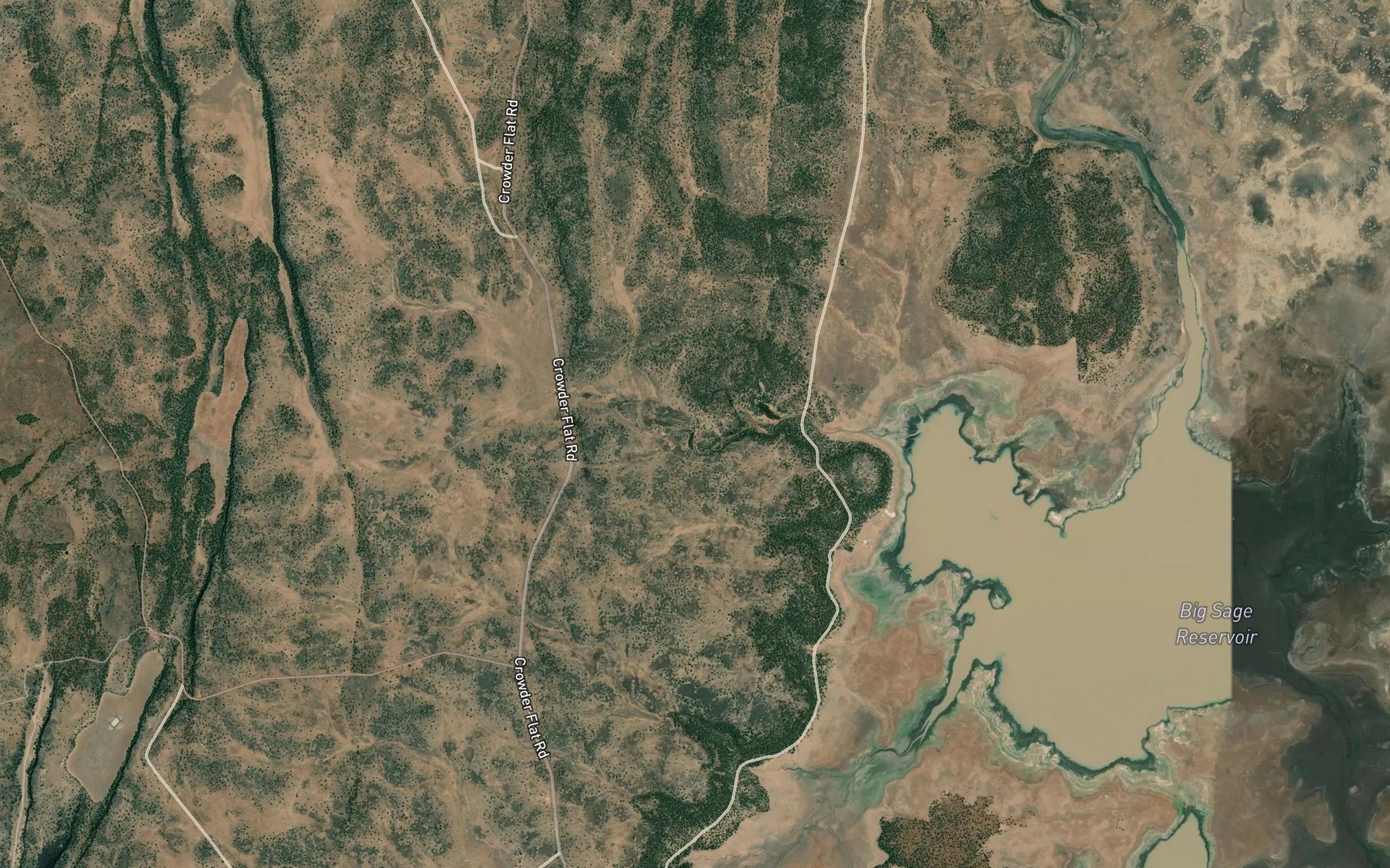 Satellite map of the Mill Spring