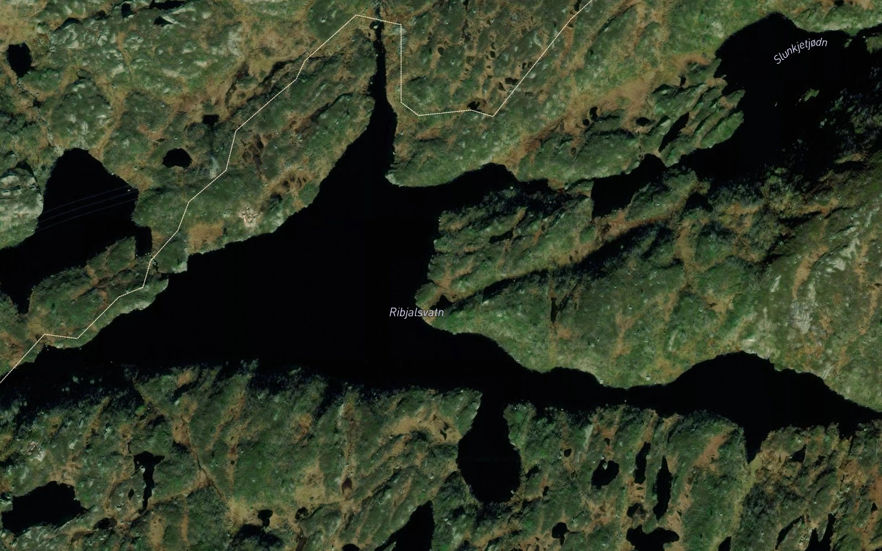 Satellite map of the Ribjalsvatn