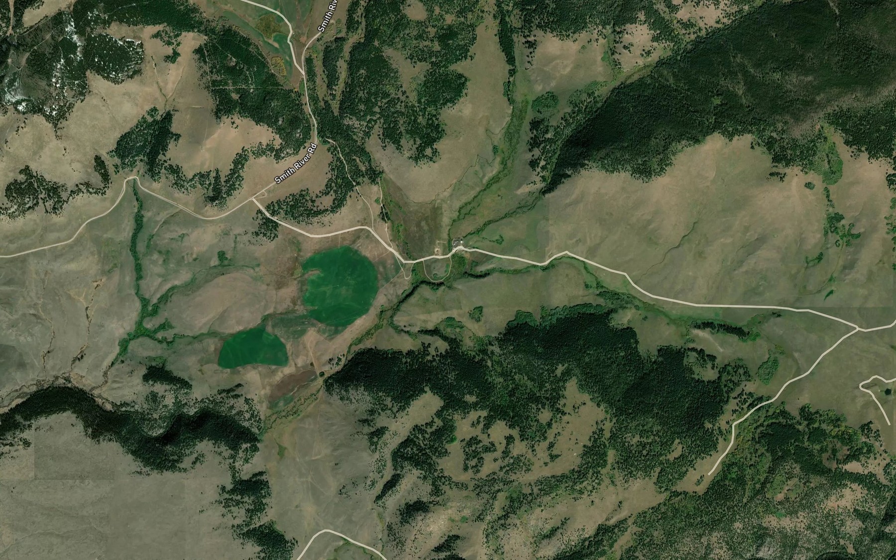 Satellite map of the Jack Creek