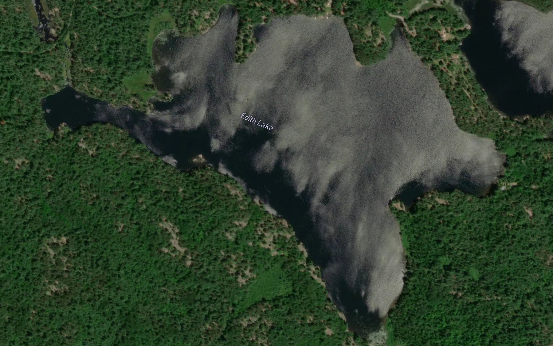 Satellite map of the Edith Lake