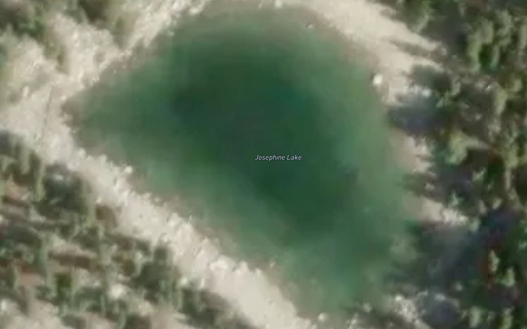 Satellite map of the Josephine Lake
