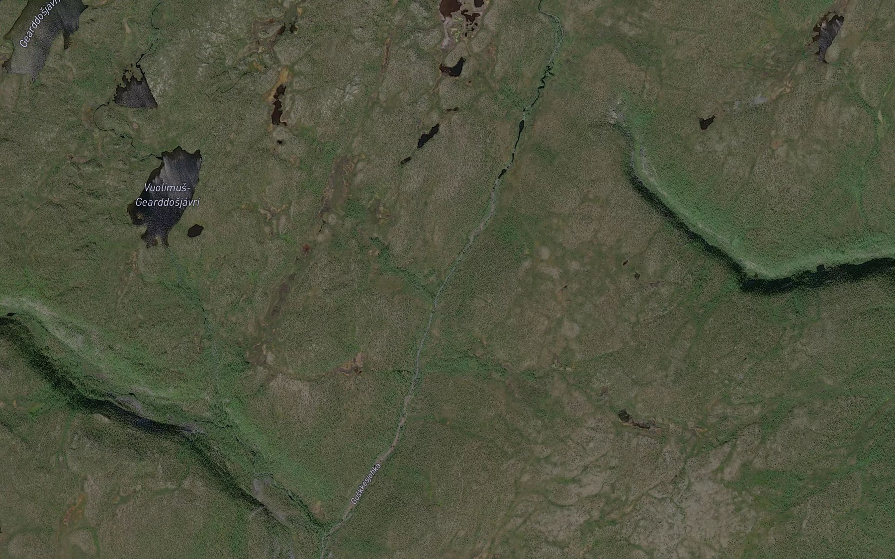 Satellite map of the Guskkesjohka