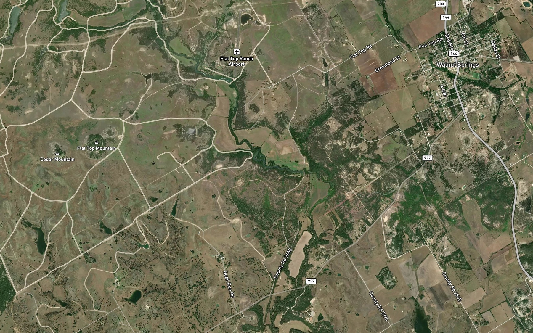 Satellite map of the Ownsby Lake