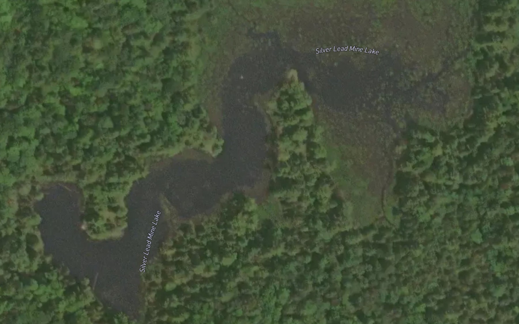 Satellite map of the Silver Lead Mine Lake