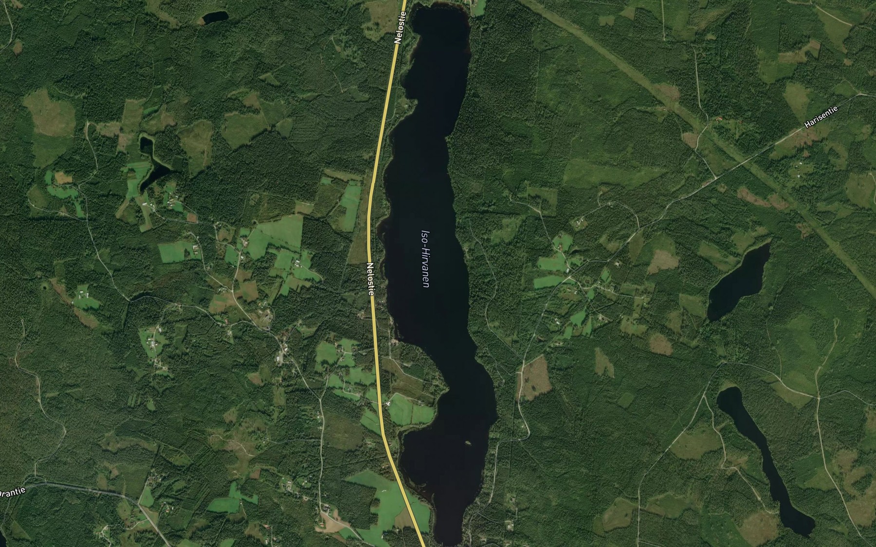 Satellite map of the Iso-Hirvanen
