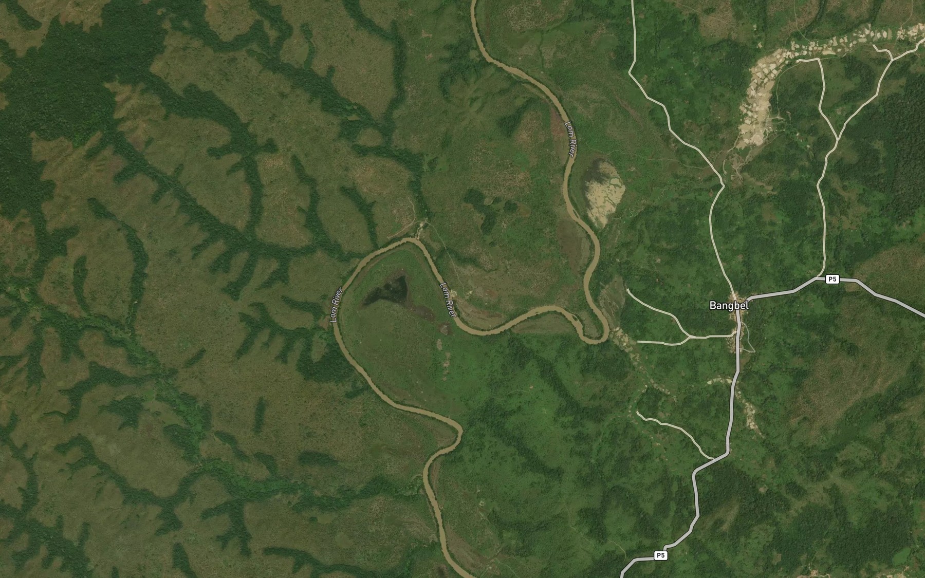 Satellite map of the Bedobo