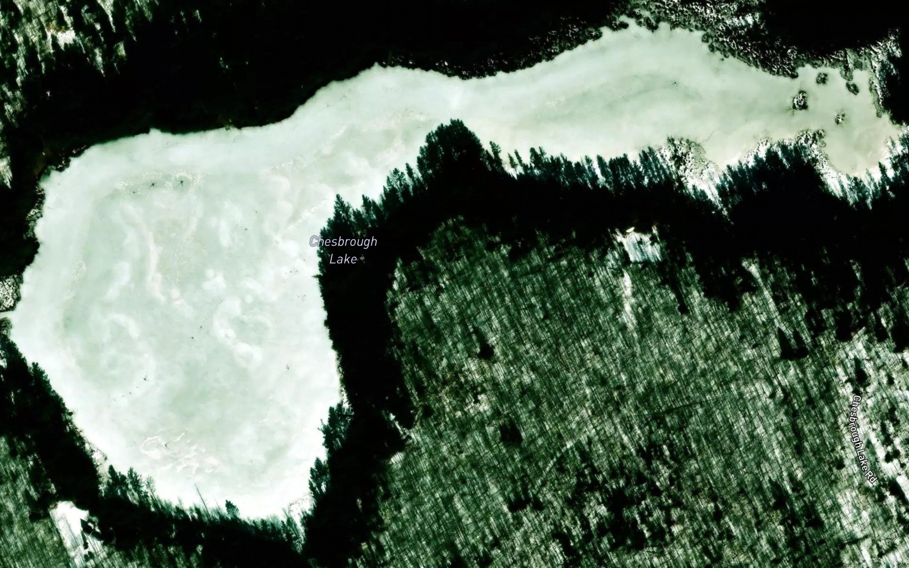 Satellite map of the Chesbrough Lake