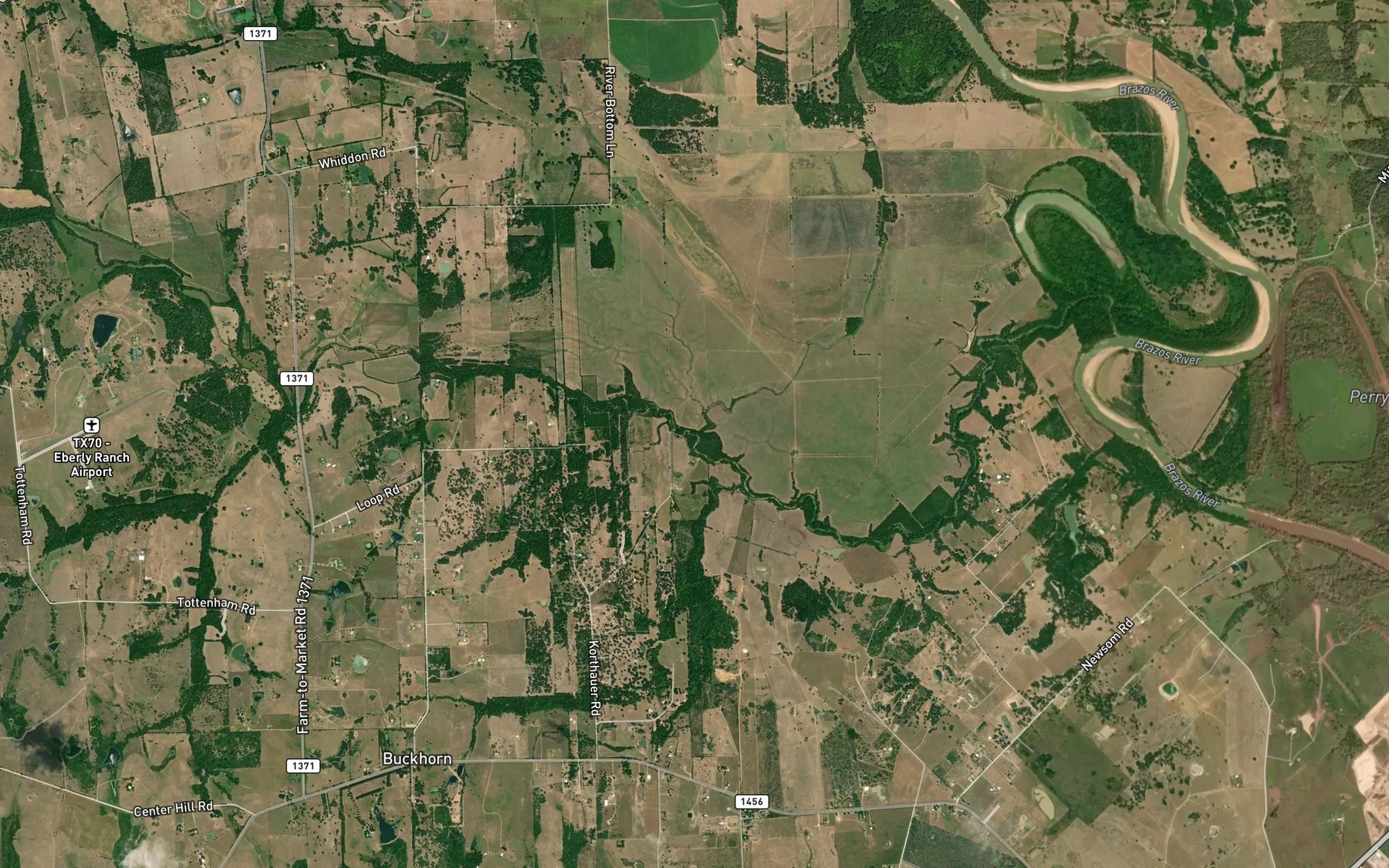 Satellite map of the Gibbs Creek