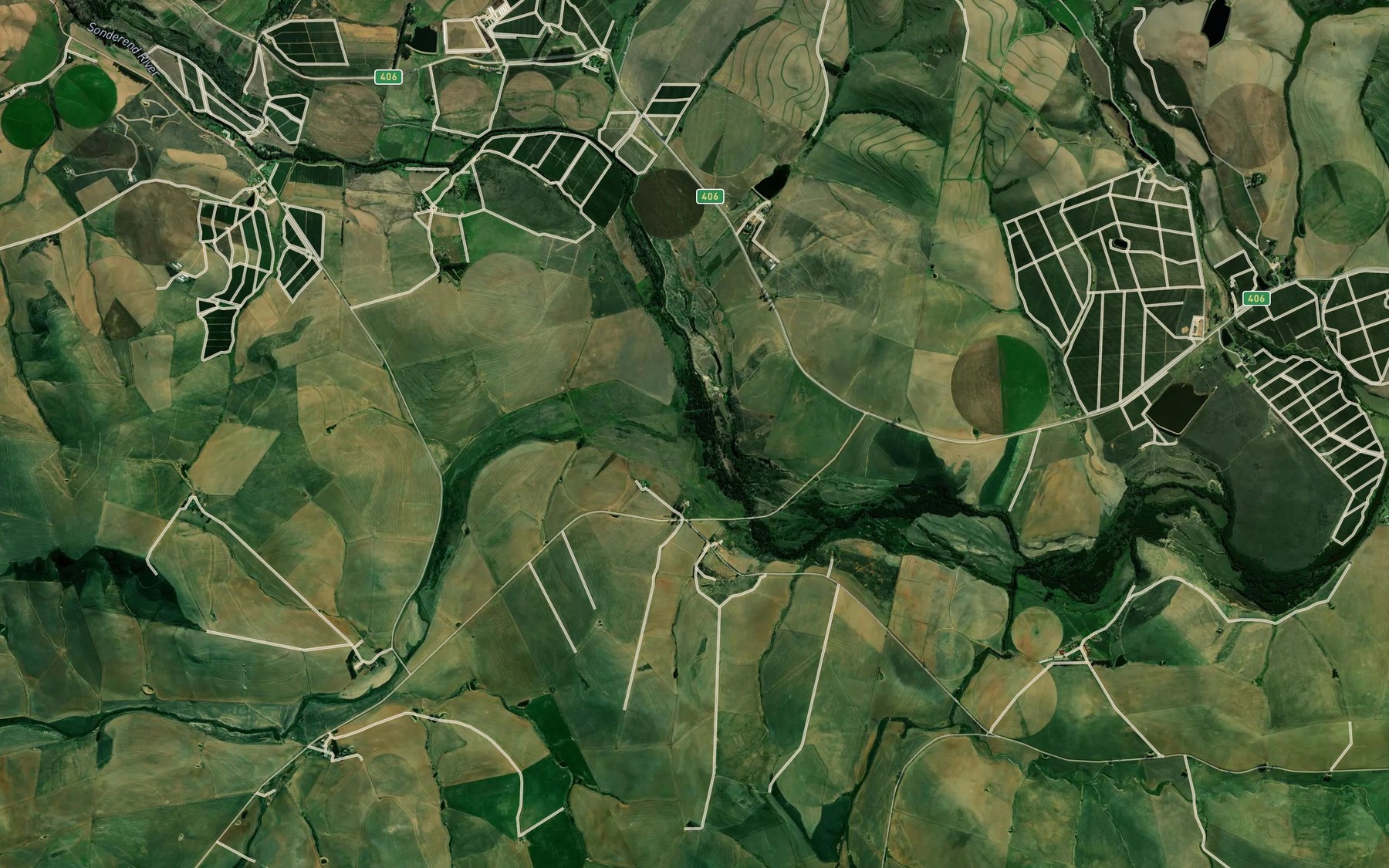 Satellite map of the Kwartelrivier