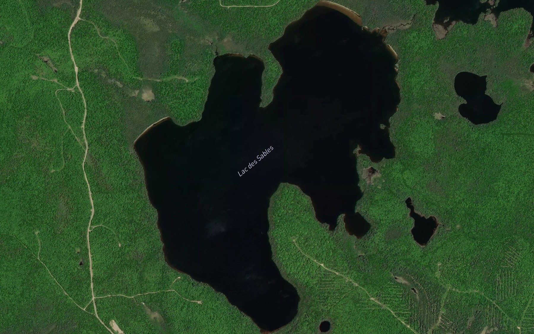 Satellite map of the Lac des Sables