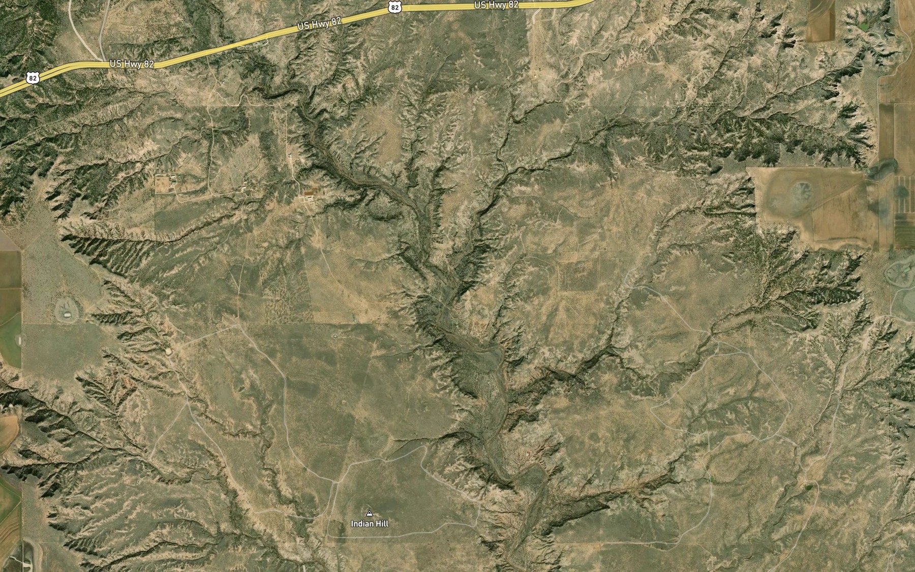 Satellite map of the Gannon Creek