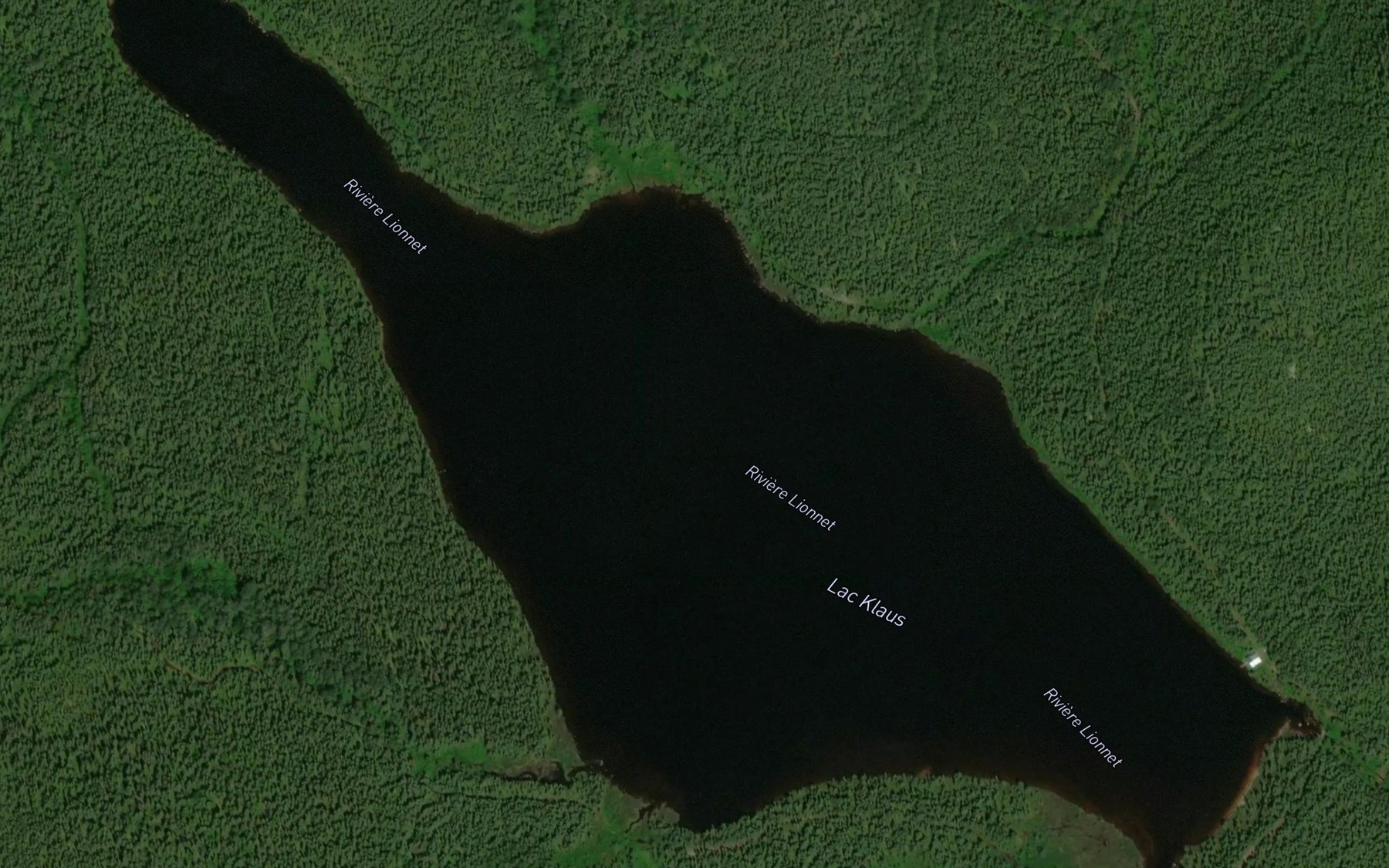 Satellite map of the Lac Klaus