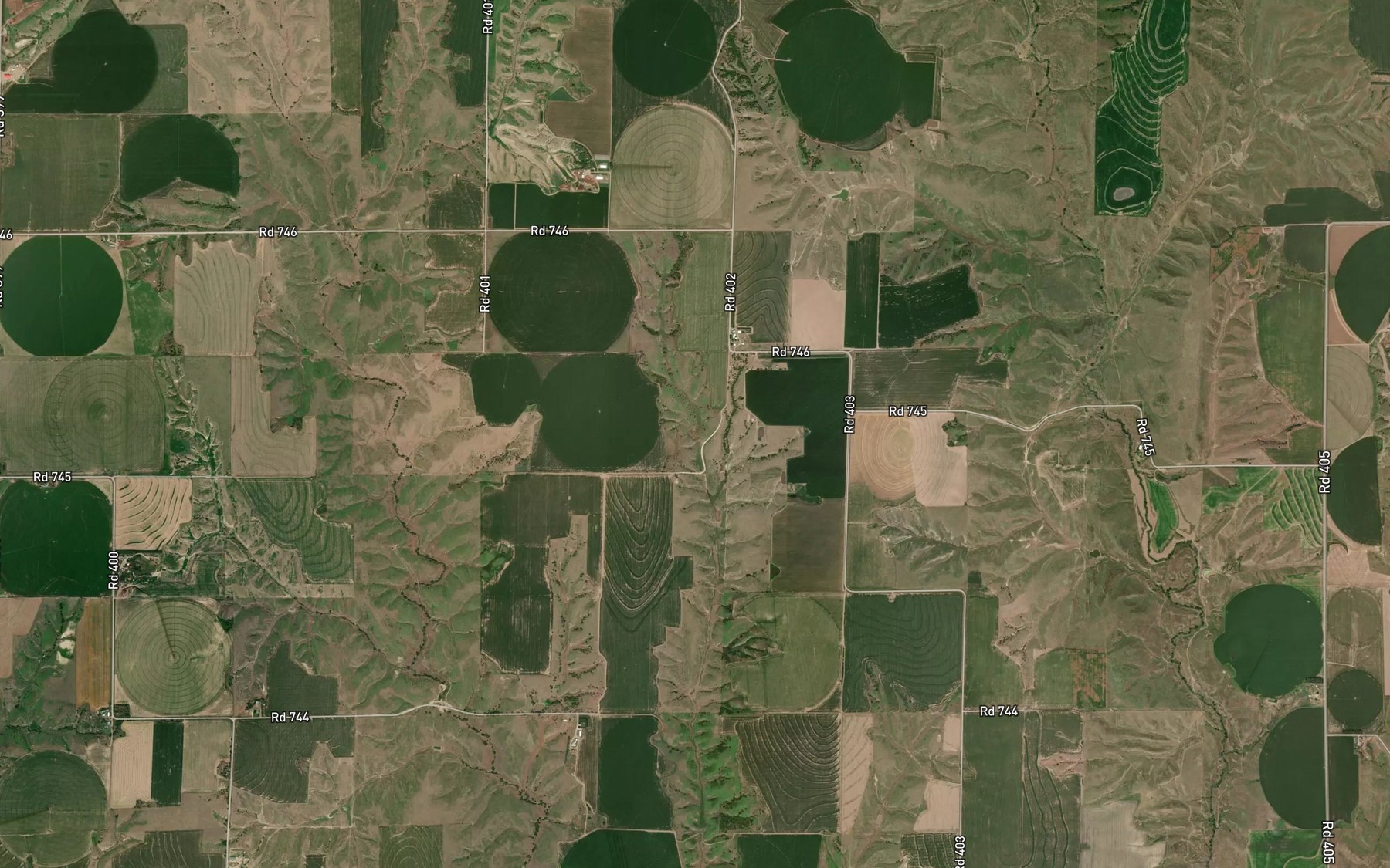 Satellite map of the Walther Reservoir