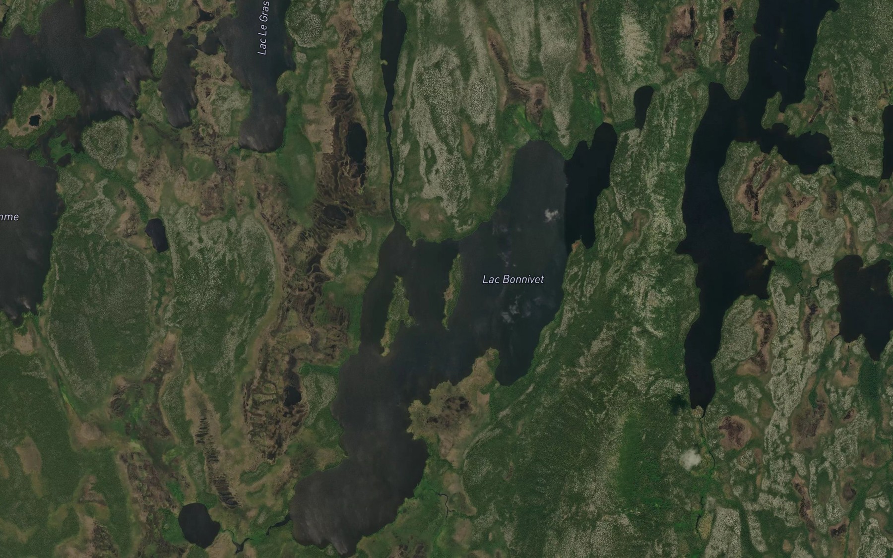 Satellite map of the Lac Bonnivet
