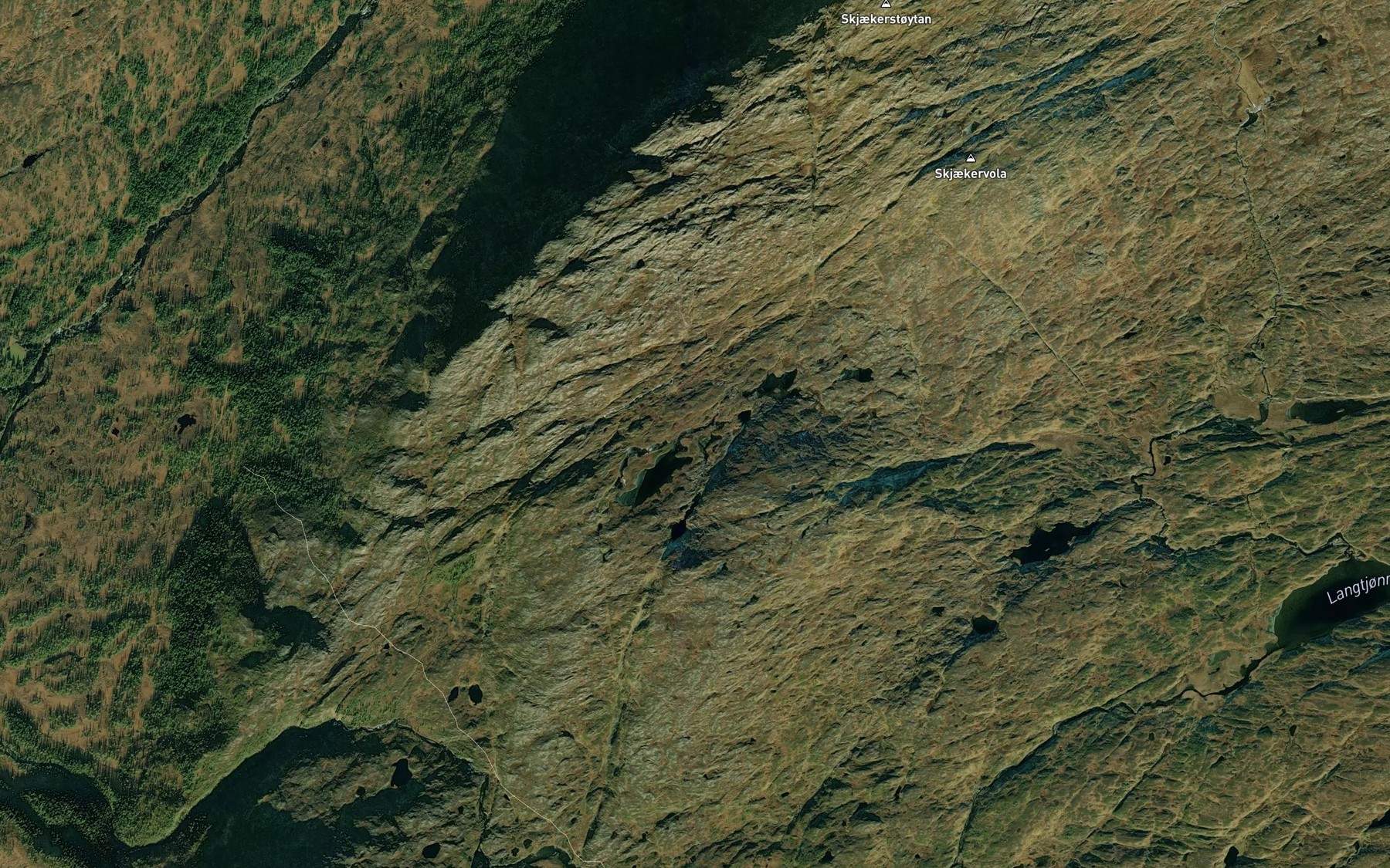 Satellite map of the Andsjoan