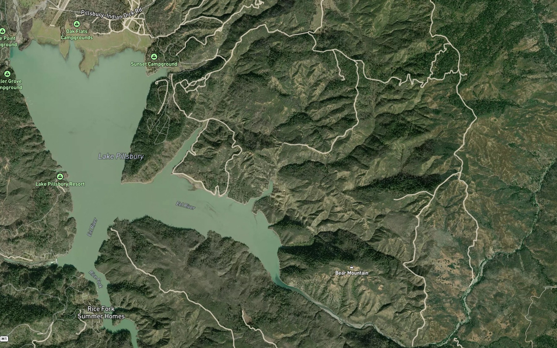 Satellite map of the Salt Spring Creek