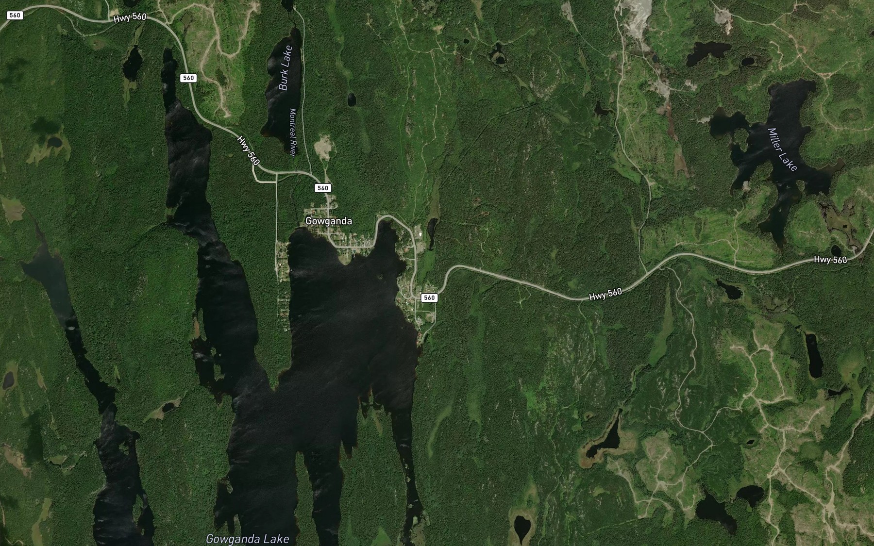 Satellite map of the Banker Bay